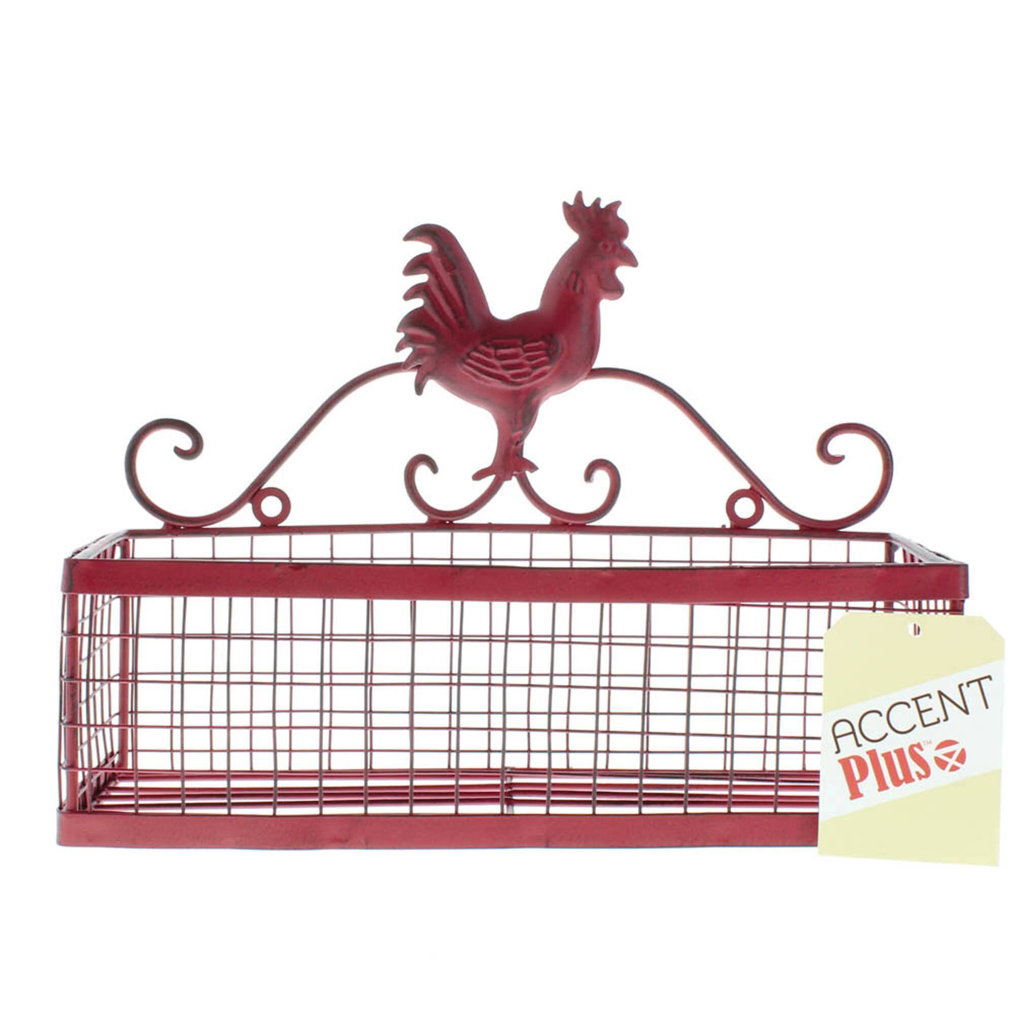 10" Red Rooster Single Wall Rack